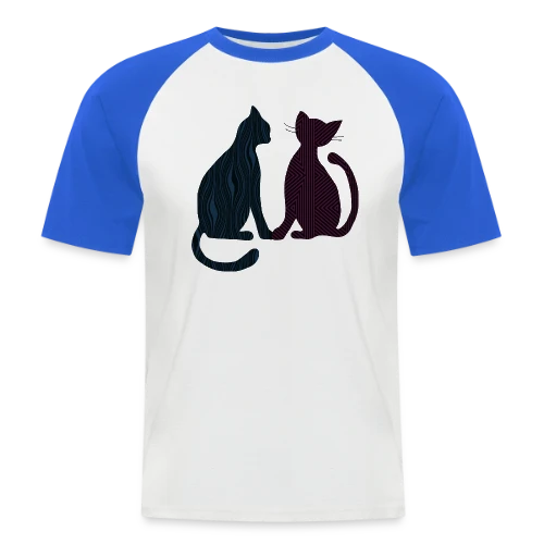 Amour Félin - T-shirt baseball manches courtes Homme