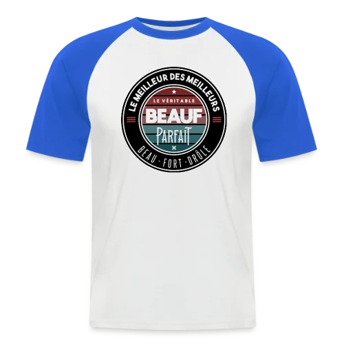 Le Véritable Beauf Parfait : Le T-shirt Humour Homme - T-shirt baseball manches courtes Homme