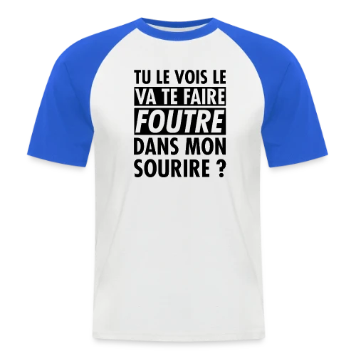 L'?il Qui Dit Tout : "Va te faire foutre ?" - T-shirt baseball manches courtes Homme