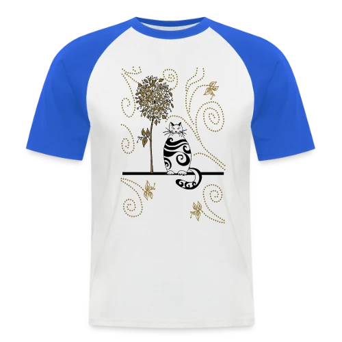 Félin Mystérieux - T-shirt baseball manches courtes Homme