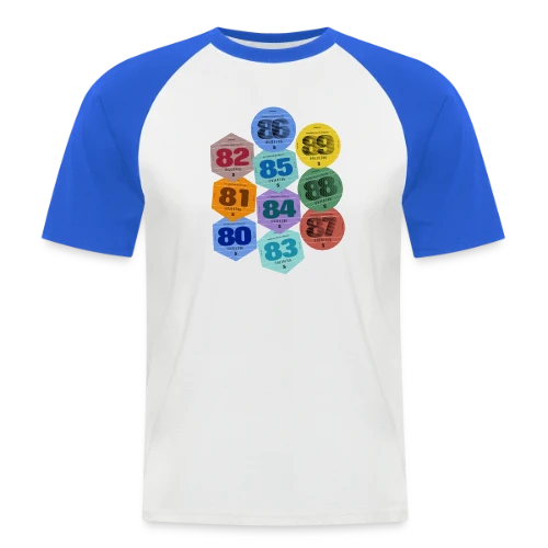 Vignette Auto Rétro Années 80 - T-shirt baseball manches courtes Homme