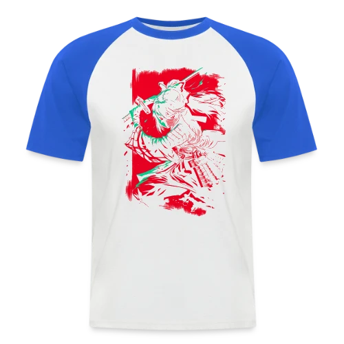 Fille Samurai Anime au Katana - T-shirt baseball manches courtes Homme