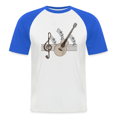 Guitare Passion Musique - T-shirt baseball manches courtes Homme