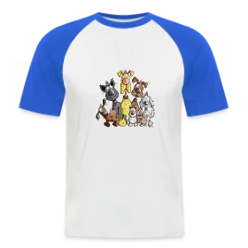 Maquette de T-shirt baseball manches courtes Homme « J'adore les Chiens ! Un Design Fun et Adorable » à imprimer et personnaliser