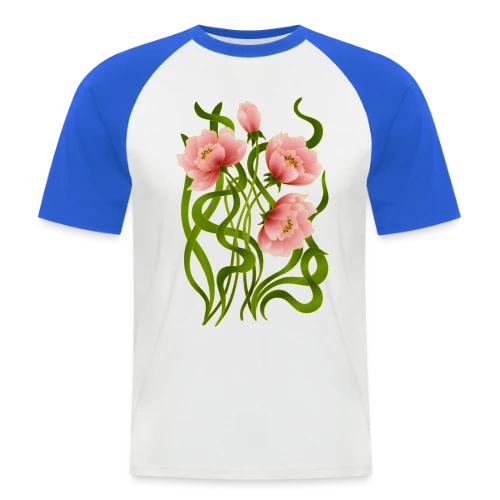 Éclat Floral - T-shirt baseball manches courtes Homme