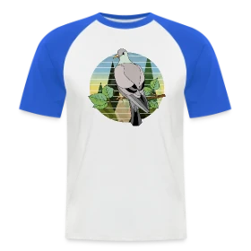 Maquette de T-shirt baseball manches courtes Homme « L'Oiseau Libre » à imprimer et personnaliser