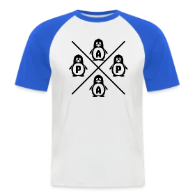 Maquette de T-shirt baseball manches courtes Homme « T-shirt Papa Pingouin Adorable » à imprimer et personnaliser