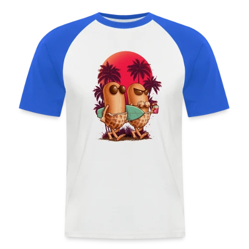 Cacahuètes en Vacances - T-shirt baseball manches courtes Homme