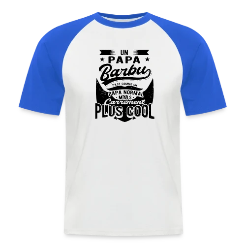 Le Papa Barbu Stylé - T-shirt baseball manches courtes Homme