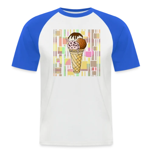 Plaisir Glacé Gourmand - T-shirt baseball manches courtes Homme