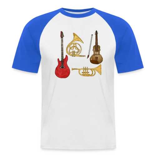 Passion Musique & Instruments - T-shirt baseball manches courtes Homme