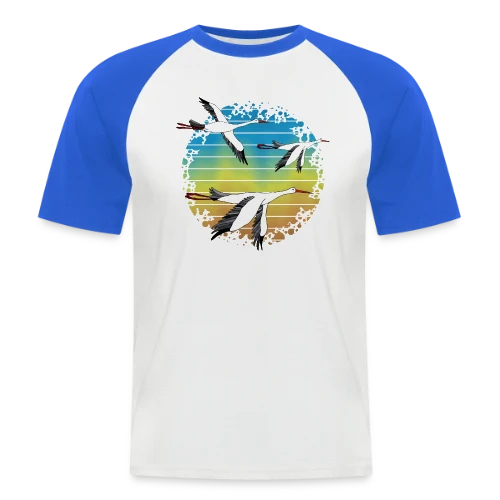 Cigogne Élégante - T-shirt baseball manches courtes Homme