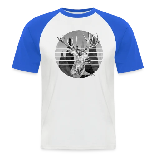 Cerf Majestueux - T-shirt baseball manches courtes Homme