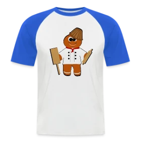 Maquette de T-shirt baseball manches courtes Homme « Boulanger Alsacien Gourmand » à imprimer et personnaliser