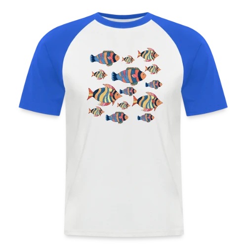 Passion Pêche : L'Esprit du Poisson - T-shirt baseball manches courtes Homme