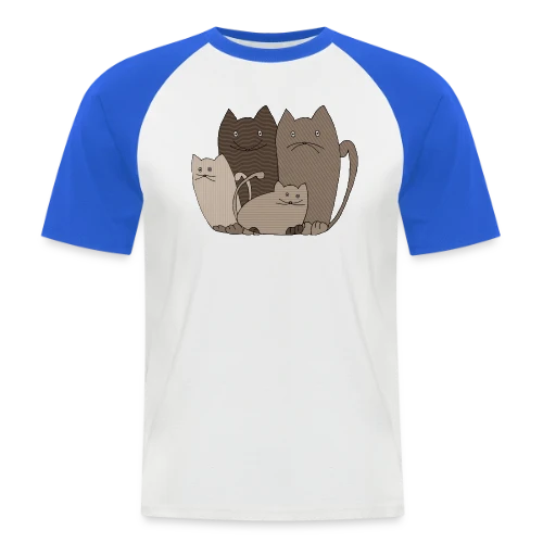 Le Chat Mignon - T-shirt baseball manches courtes Homme