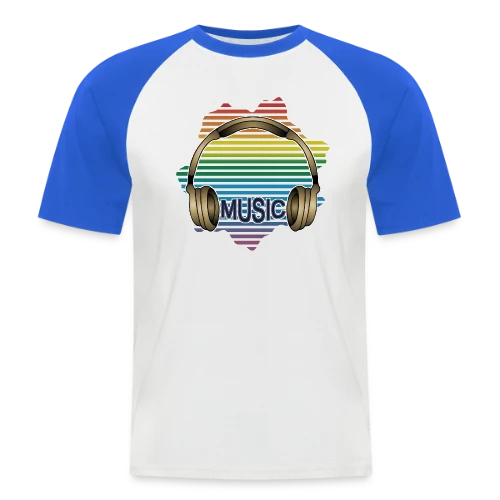 Casque Audio Stylé - T-shirt baseball manches courtes Homme