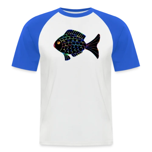 Passion Pêcheur - Motif Poisson - T-shirt baseball manches courtes Homme