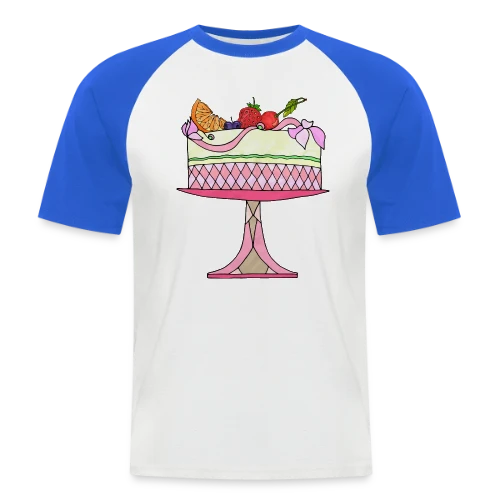 Gâteau d'Anniversaire Célébration - T-shirt baseball manches courtes Homme