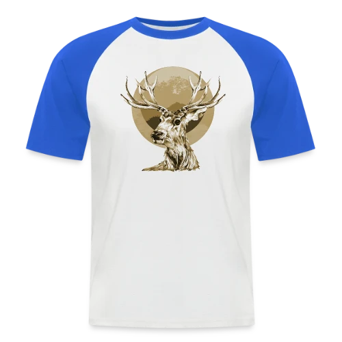 Cerf Majestueux - T-shirt baseball manches courtes Homme