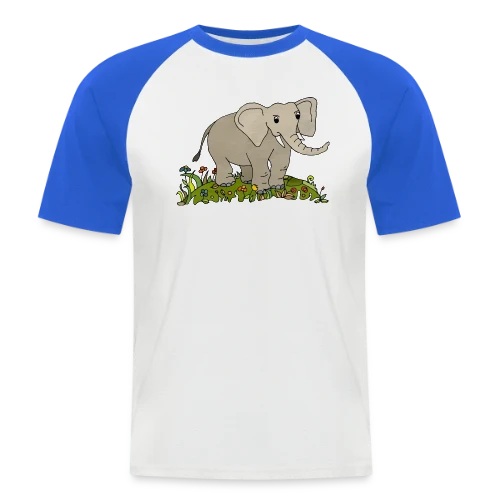 L'Éléphant Majestueux - T-shirt baseball manches courtes Homme