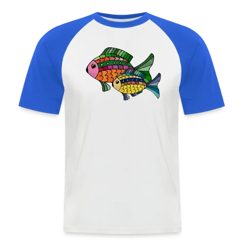 Passion Pêcheur - T-shirt baseball manches courtes Homme