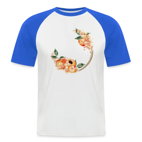 Pêche et Fleur en Couronne Tendance - T-shirt baseball manches courtes Homme