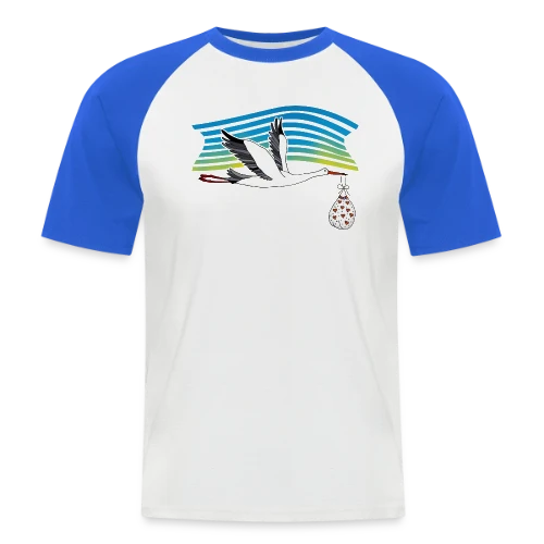 Cigogne Majestueuse - T-shirt baseball manches courtes Homme