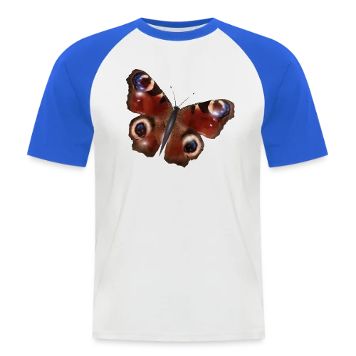 Élégance du Papillon Paon - T-shirt baseball manches courtes Homme