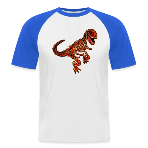 T-Rex Fossile Rouge Éclatant - T-shirt baseball manches courtes Homme