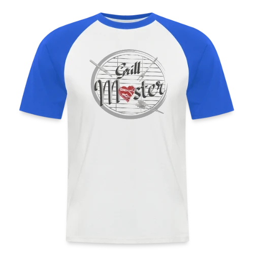 Maître du Grill Cœur - T-shirt baseball manches courtes Homme