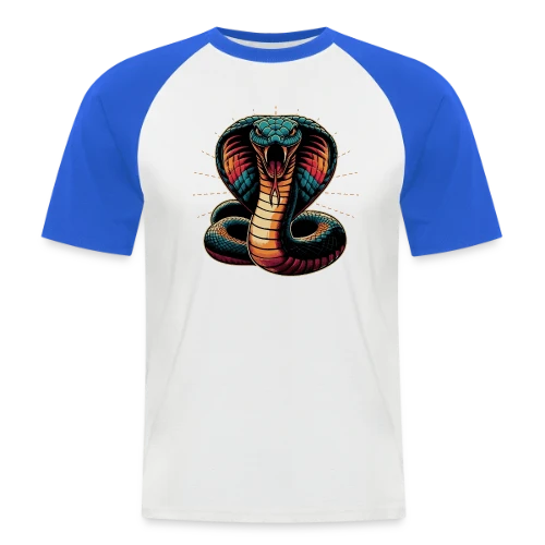 T-shirt Cobra Royal Éclatant : Style Dynamique et Vives Couleurs - T-shirt baseball manches courtes Homme
