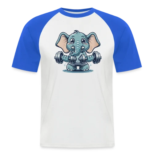 L'Éléphant Sportif Rigolo - T-shirt baseball manches courtes Homme