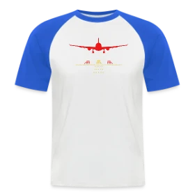 Maquette de T-shirt baseball manches courtes Homme « Atterrissage Imminent » à imprimer et personnaliser