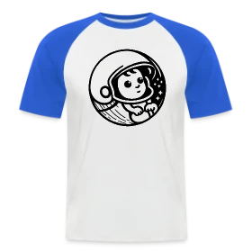 Maquette de T-shirt baseball manches courtes Homme « Bébé Casqué – Sécurité et Humour Enfant » à imprimer et personnaliser