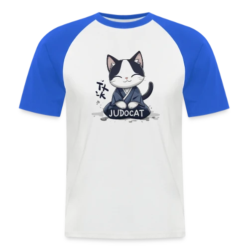 JUDOCAT: Le chat manga judoka - T-shirt baseball manches courtes Homme