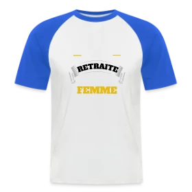 Maquette de T-shirt baseball manches courtes Homme « Retraite Humoristique pour Homme » à imprimer et personnaliser