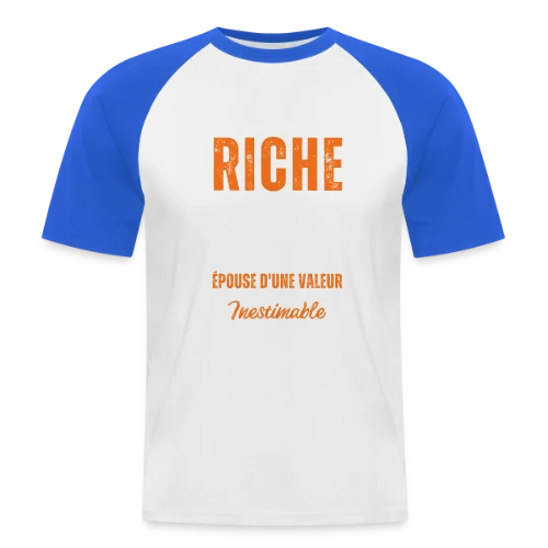 T-Shirt Homme - Mon Épouse D'une Valeur Inestimable - T-shirt baseball manches courtes Homme