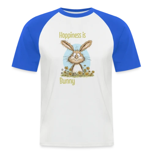 Lapin Printanier et Pâques - T-shirt baseball manches courtes Homme