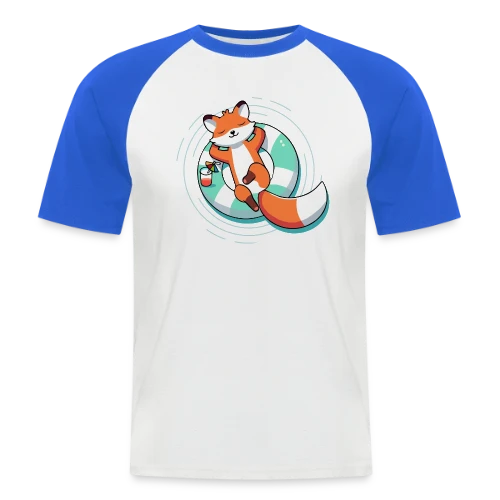 Renard Chill' en Bouée Tropicale - T-shirt baseball manches courtes Homme