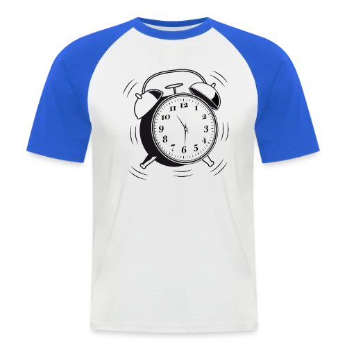 T-shirt Réveil Rétro 6h - L'Heure du Style Vintage - T-shirt baseball manches courtes Homme