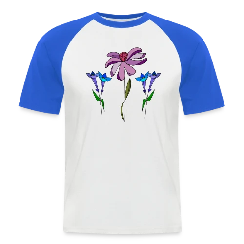 Éclat Floral - T-shirt baseball manches courtes Homme