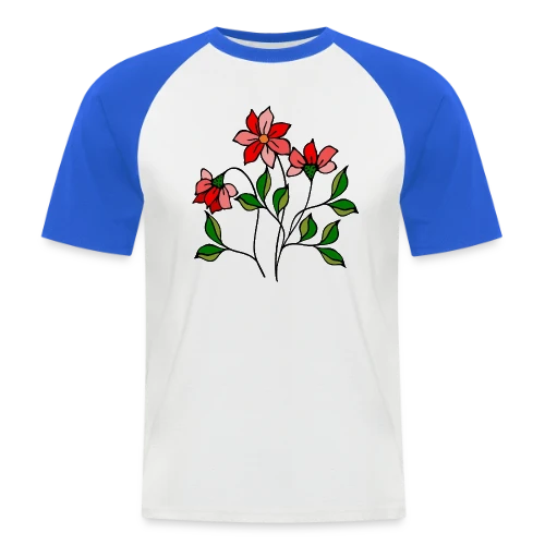Fleurs Épanouies - T-shirt baseball manches courtes Homme