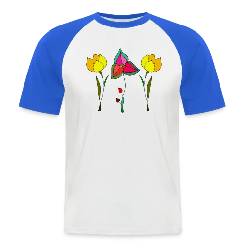 Jardin Fleuri Délicat - T-shirt baseball manches courtes Homme