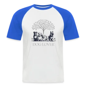 Maquette de T-shirt baseball manches courtes Homme « Ma Tribu Canine » à imprimer et personnaliser