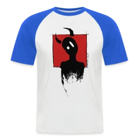 Maquette de T-shirt baseball manches courtes Homme « Petit Diable Coquin » à imprimer et personnaliser