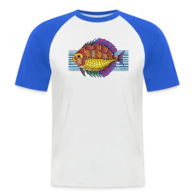 Maquette de T-shirt baseball manches courtes Homme « Design Numérique 5099 : Votre Style Unique » à imprimer et personnaliser