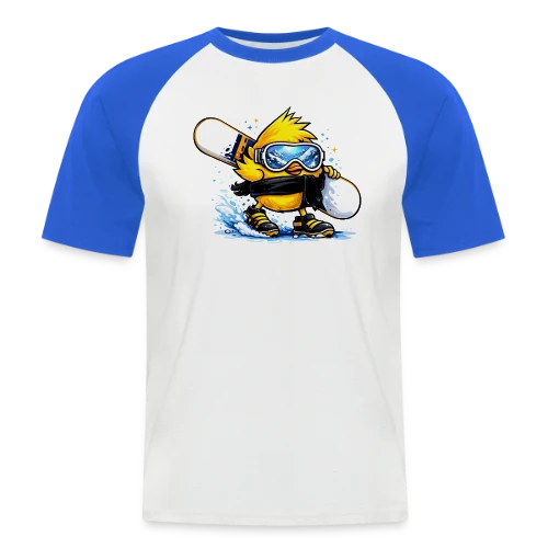 T-shirt Snowboardeur Déglingué - T-shirt baseball manches courtes Homme