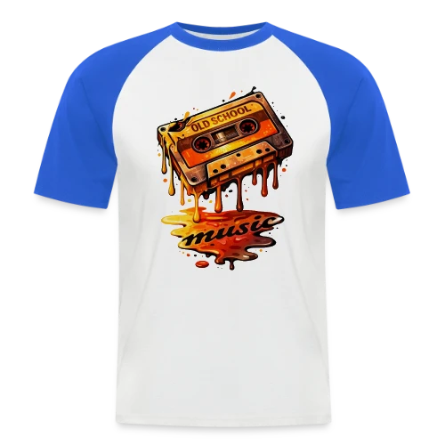 T-shirt Rétro Cassette Audio : L'Esprit 80s - T-shirt baseball manches courtes Homme