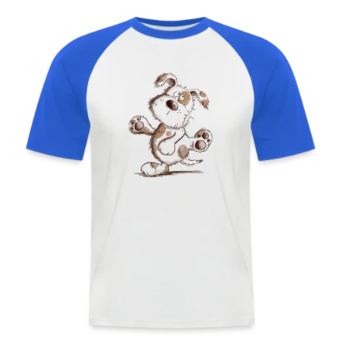 Chien Danseur Joyeux - T-shirt baseball manches courtes Homme